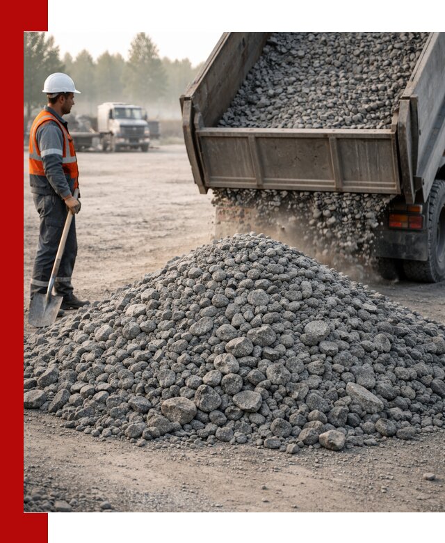 Гранитный щебень фракции 100–201 для строительства в Зеленокумске