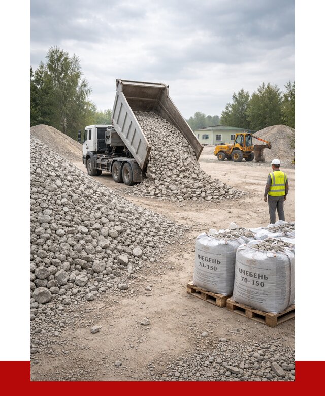 Известняковый щебень фракция 70-150 в Зеленокумске от 1273 р. | ПРОНЕРУДЗлм