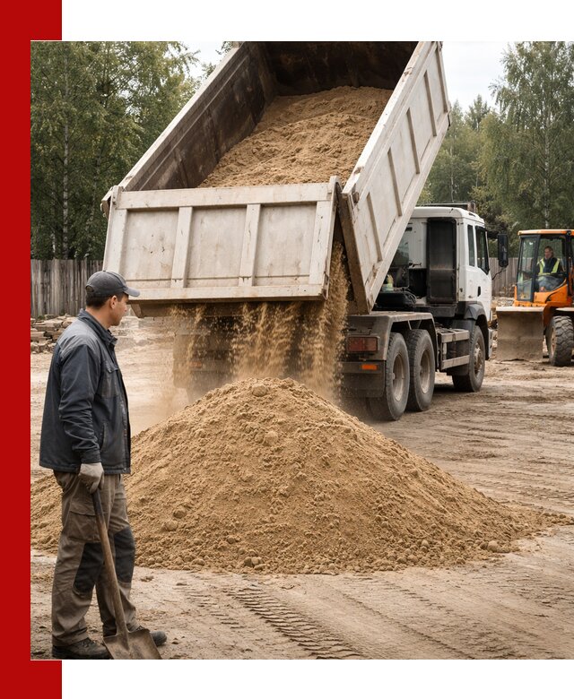 Доставка и продажа песка с разгрузкой в Зеленокумске