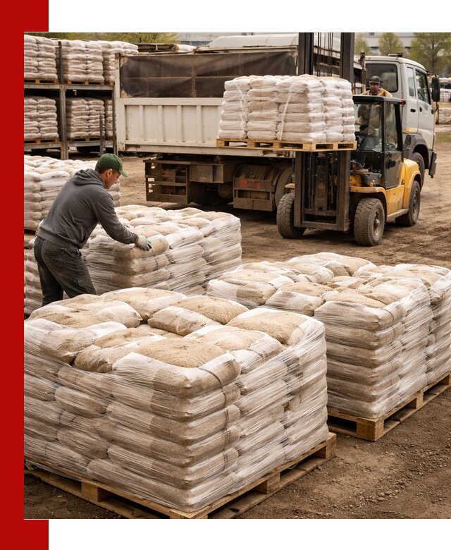 Карьерный песок в мешках с доставкой в Зеленокумске