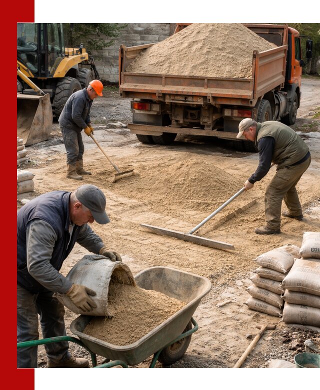 Поставка песка для стяжки в Зеленокумске с быстрой доставкой