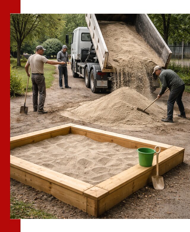 Песок для песочницы с доставкой в Зеленокумске недорого и чистый