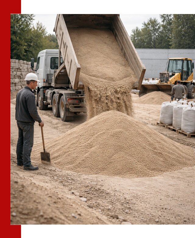 Кварцевый песок фракция 0–3 мм с доставкой в Зеленокумске