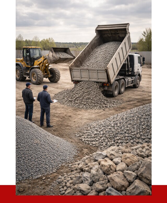 Гравий и камень с доставкой в Зеленокумске от 4276 р. - ПРОНЕРУДЗлм