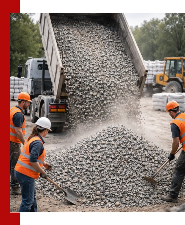 Доставка гравия и камня в Зеленокумске оптом и в розницу