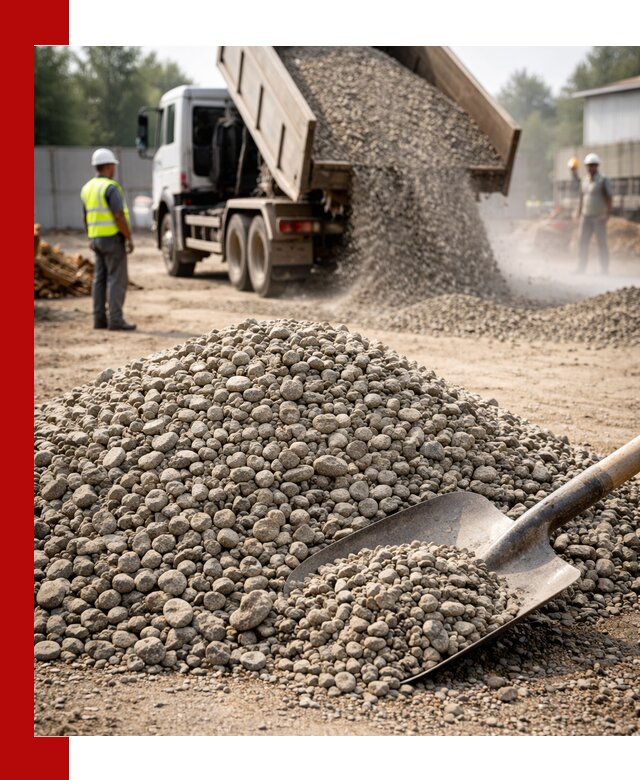 Доставка гравия фракции 20-40 в Зеленокумске с самосвалами