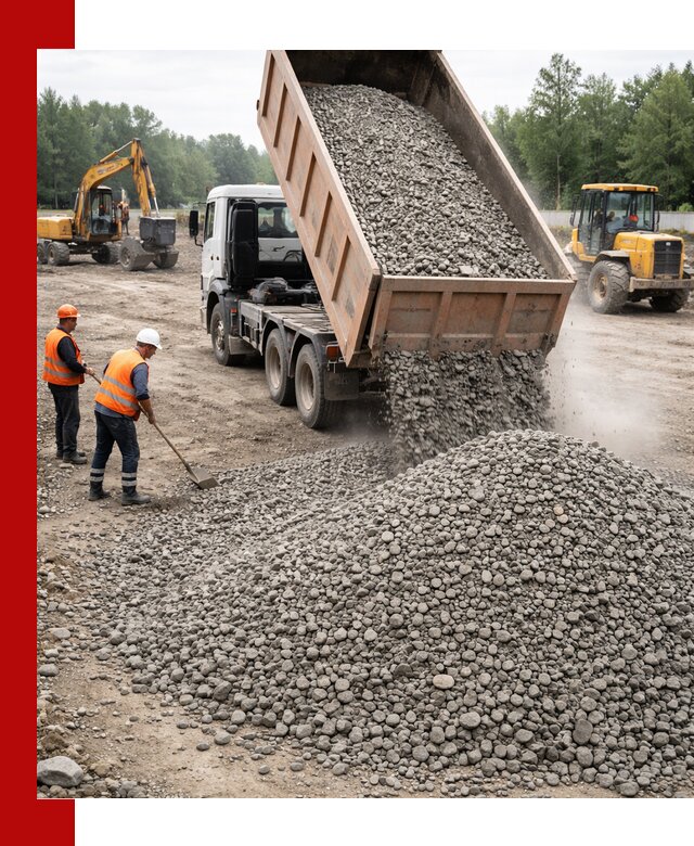 Доставка гравия фракции 40-70 в Зеленокумске оптом и в розницу