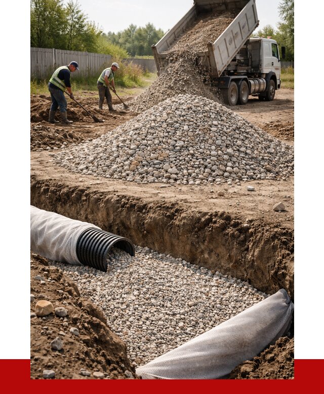 Гравий для дренажа в Зеленокумске от 2240 р., доставка ПРОНЕРУДЗлм