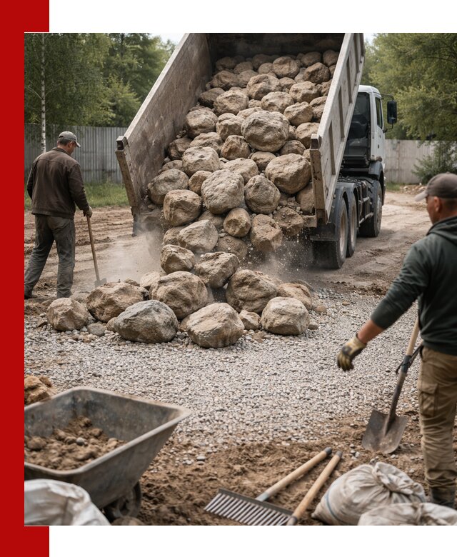 Доставка и укладка булыжника в Зеленокумске