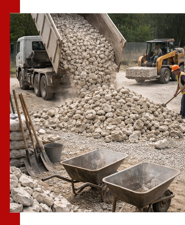 Доставка и продажа бутового известнякового камня в Зеленокумске