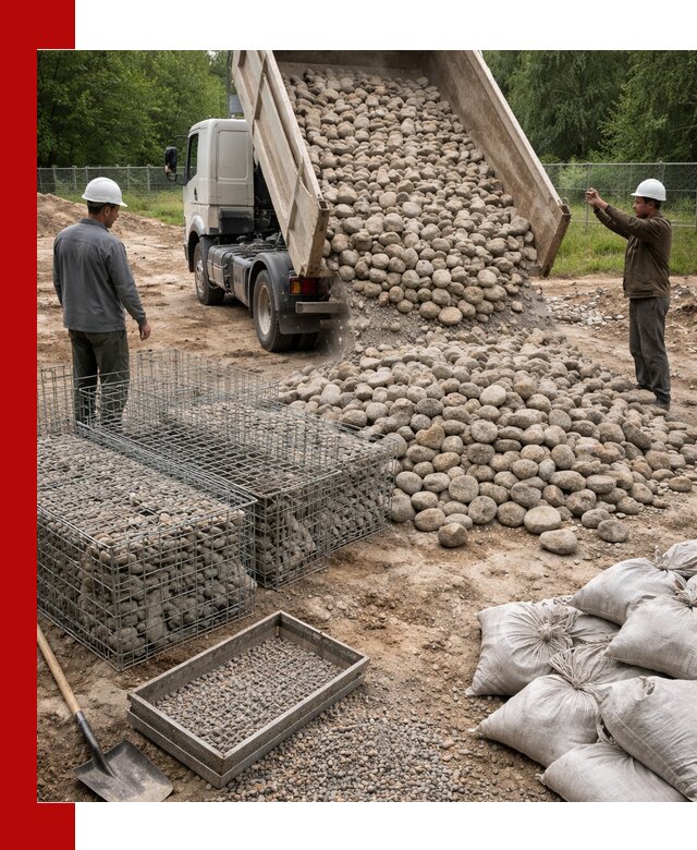 Камень для габионов фракция 70–151 в Зеленокумске