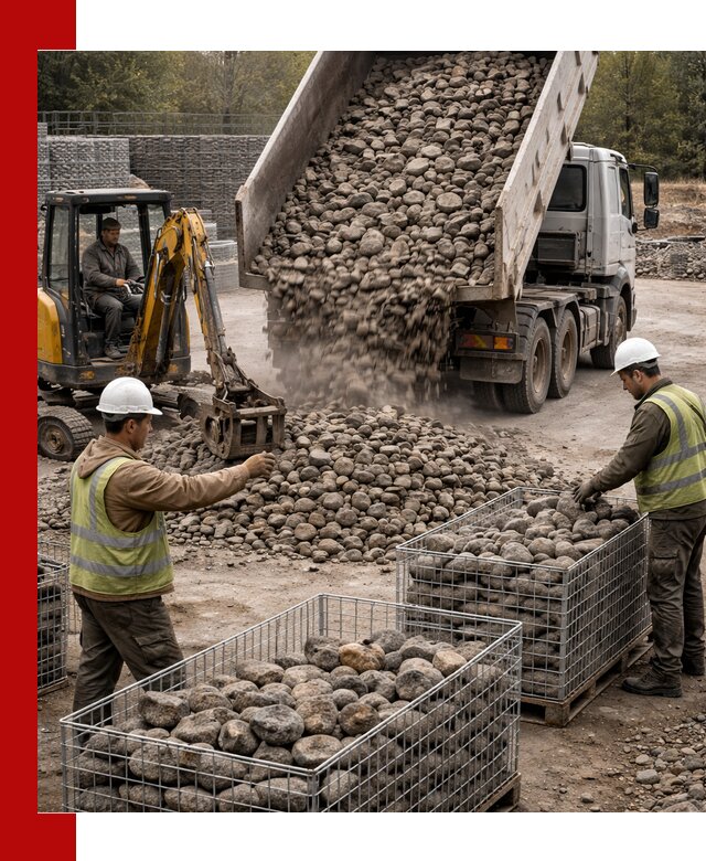 Камень для габионов фракция 100–201 в Зеленокумске