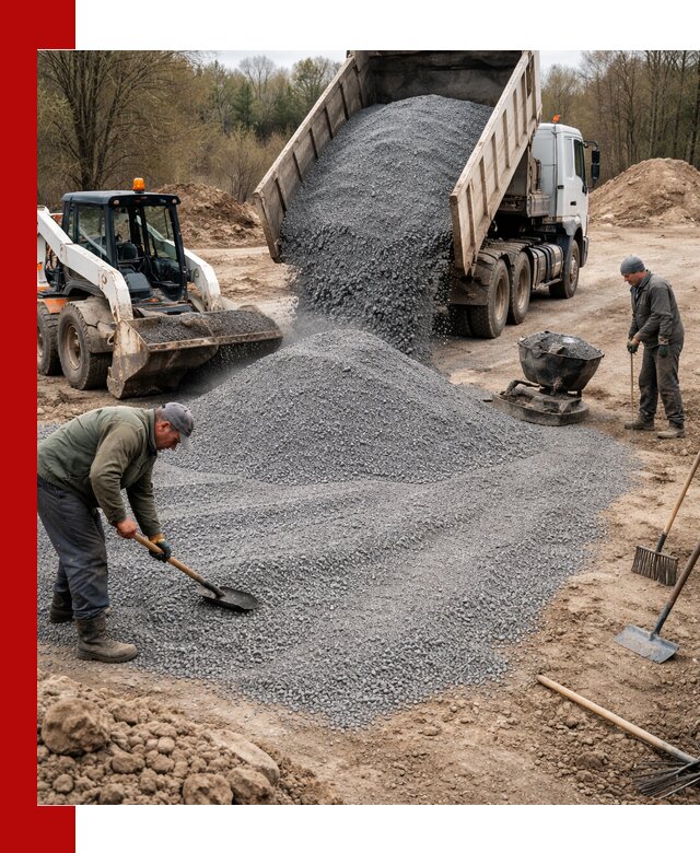 Отсев для подсыпки в Зеленокумске — доставка и подсыпка на участок