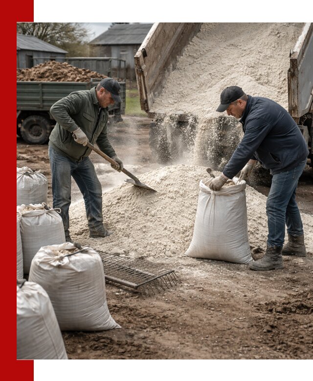 Доставка извести пушонки в Зеленокумске оптом и мелким оптом