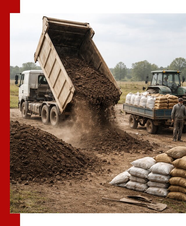 Доставка грунта и удобрений оптом в Зеленокумске для сельхоз и строительства