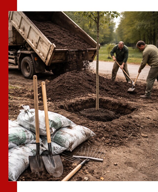Грунт для посадки деревьев в Зеленокумске — доставка и подготовка почвы