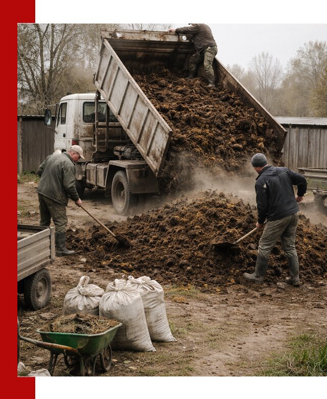 Доставка коровьего навоза самосвалом в Зеленокумске