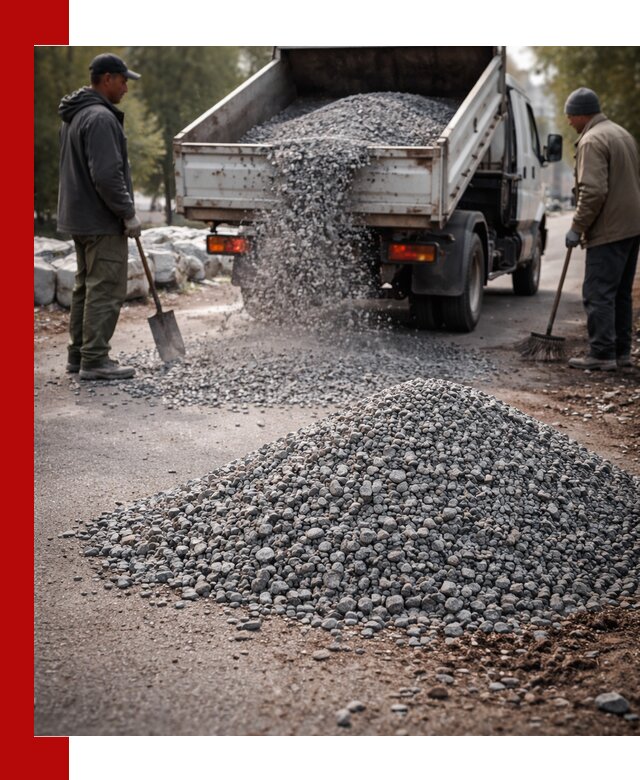 Гранитная крошка для посыпки дорог и тротуаров в Зеленокумске