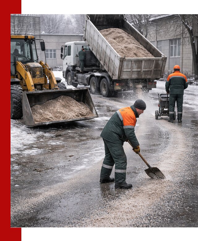 Реагент против гололеда с доставкой и нанесением в Зеленокумске