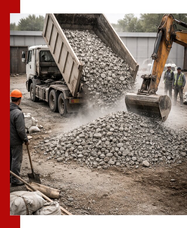 Доставка дробленого бетона в Зеленокумске оптом и в розницу