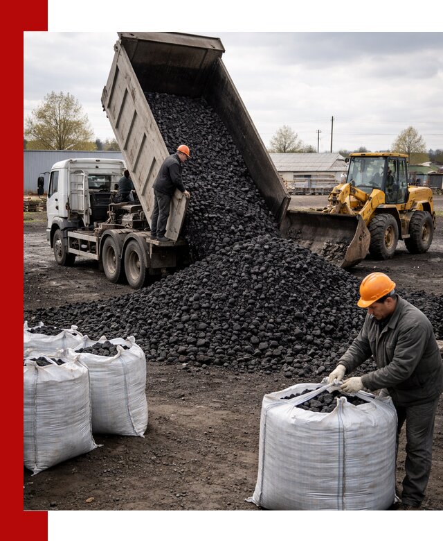 Доставка каменного угля в Зеленокумске оптом и в розницу
