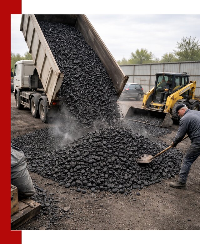 Доставка угля орех в Зеленокумске оптом и в розницу