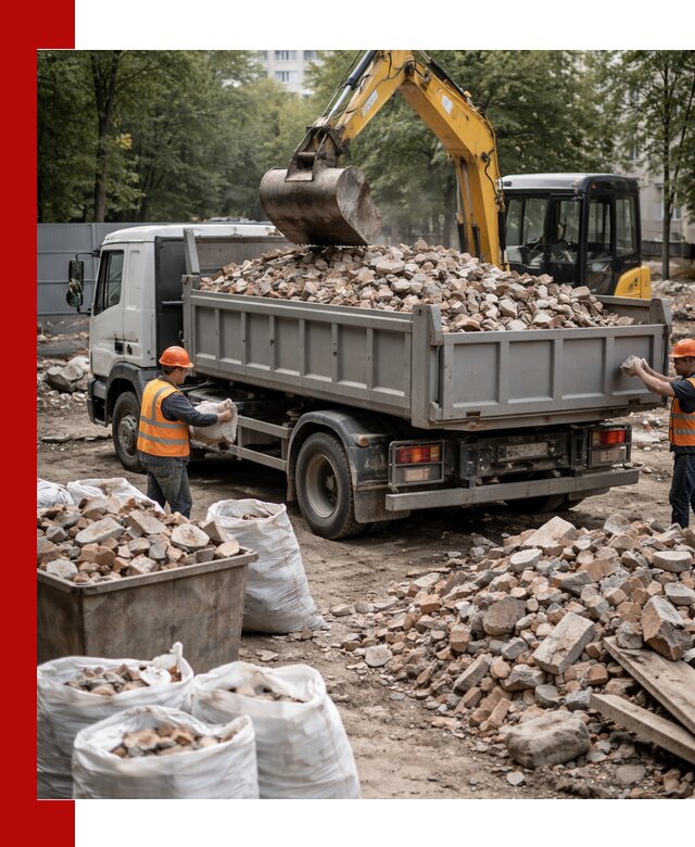 Вывоз строительного мусора в Зеленокумске с самосвалами и контейнерами