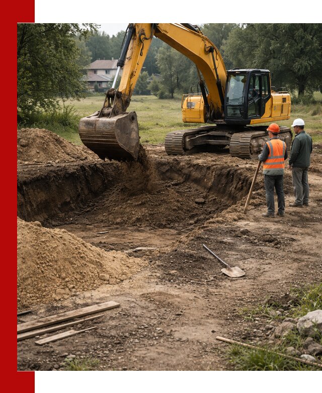 Рытье котлована под фундамент в Зеленокумске (быстро и недорого)