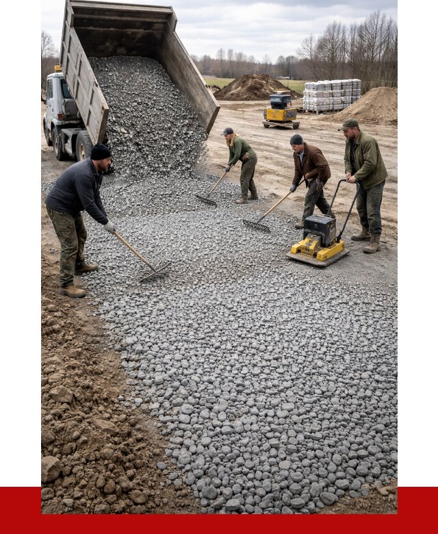 Устройство щебеночной подушки в Зеленокумске от 4582 р. ПРОНЕРУДЗлм
