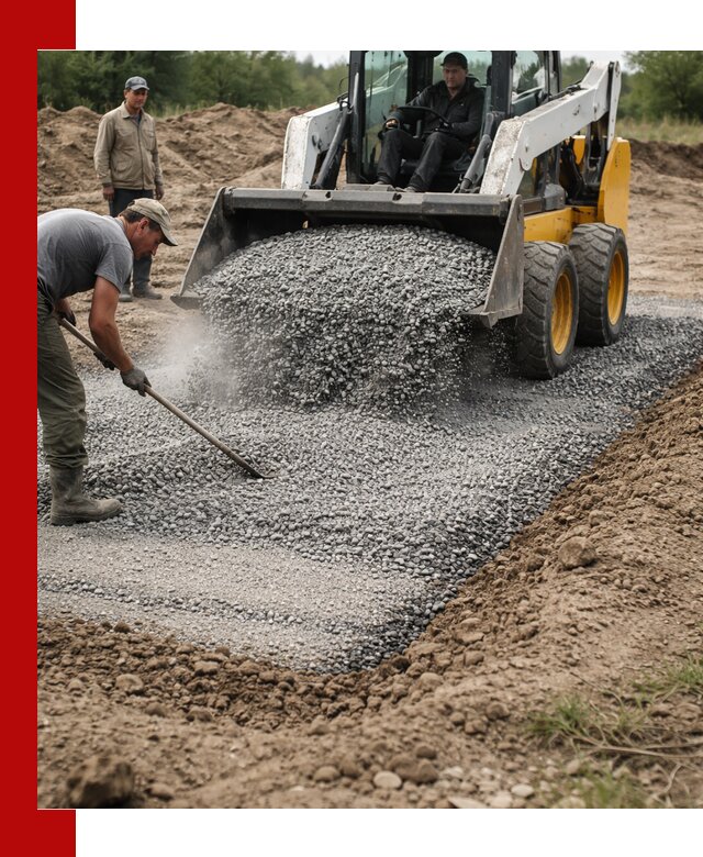 Устройство щебеночной подушки в Зеленокумске для дорог и фундаментов